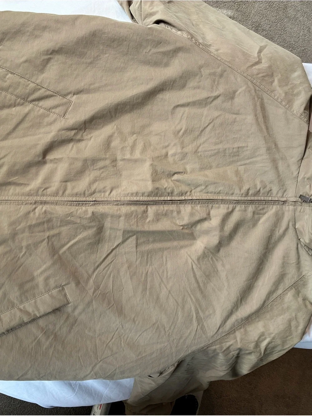 Jos. A. Bank Lightweight Hooded Jacket in Khaki